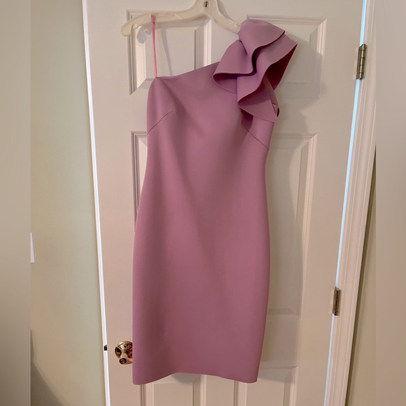 Purple Eliza J One Shoulder Ruffle Gown Eliza J Dresses Eliza J One  Shoulder Dress In Lavender Poshmark